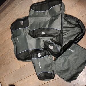 Gray Travel Organizer Set for Men